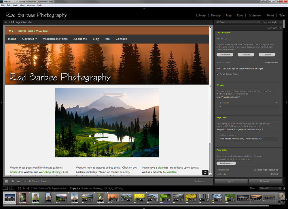 Lightroom Web Module